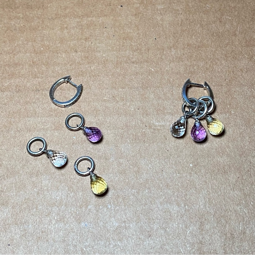 Silver Diamond Earrings